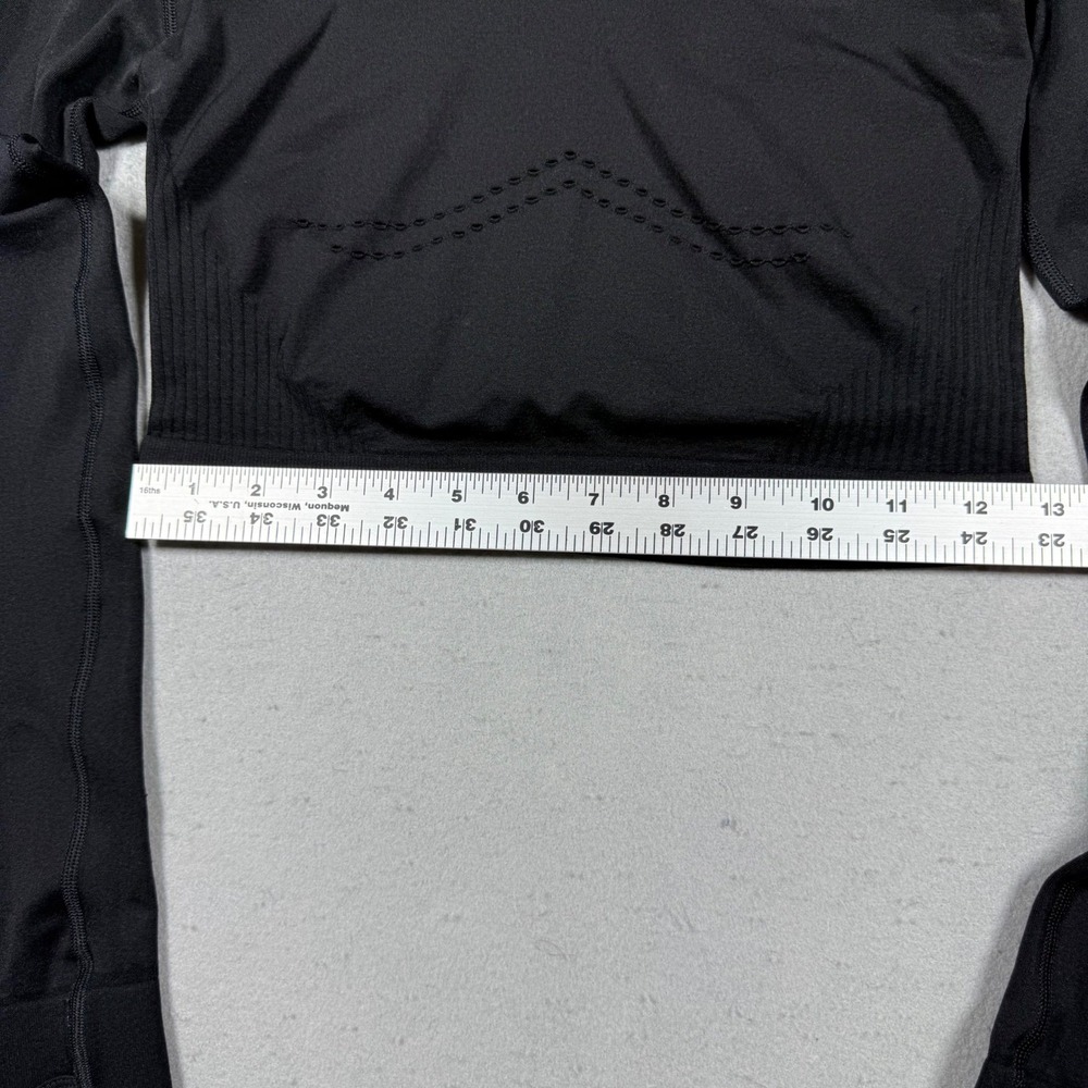 READvRyderwear Womens Black Seamless Long Sleeve Crop Top Athletic Gym Shirt - Picture 5 of 7